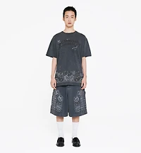MCM X KASINA Bandana Monogram Shorts in Denim Jacquard