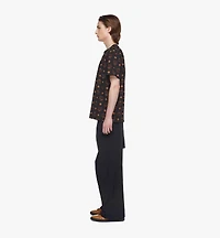 Maxi Monogram Print T-Shirt in Organic Cotton