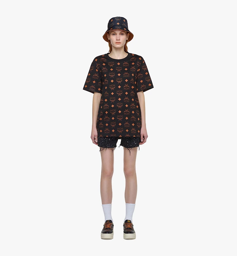 Maxi Monogram Print T-Shirt in Organic Cotton