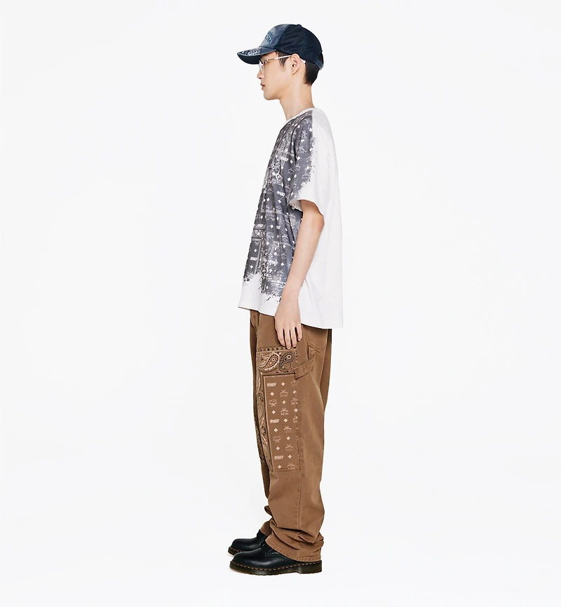 MCM X KASINA Distressed Bandana Monogram Print T-Shirt