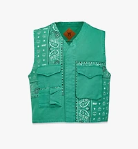 MCM x KASINA Bandana Monogram Gilet in Oxford Cotton
