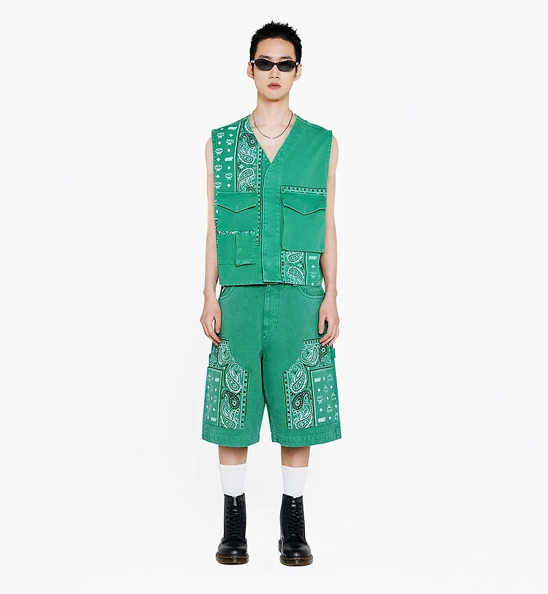 MCM x KASINA Bandana Monogram Gilet in Oxford Cotton