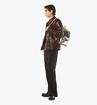 Stark Backpack in Metallic Mirror Leather