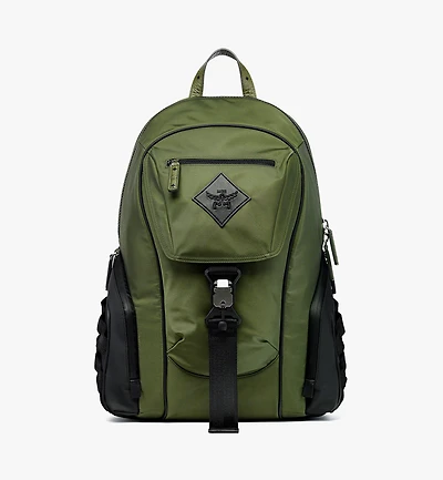 Aren Backpack in ECONYL® and Monogram Print Leather