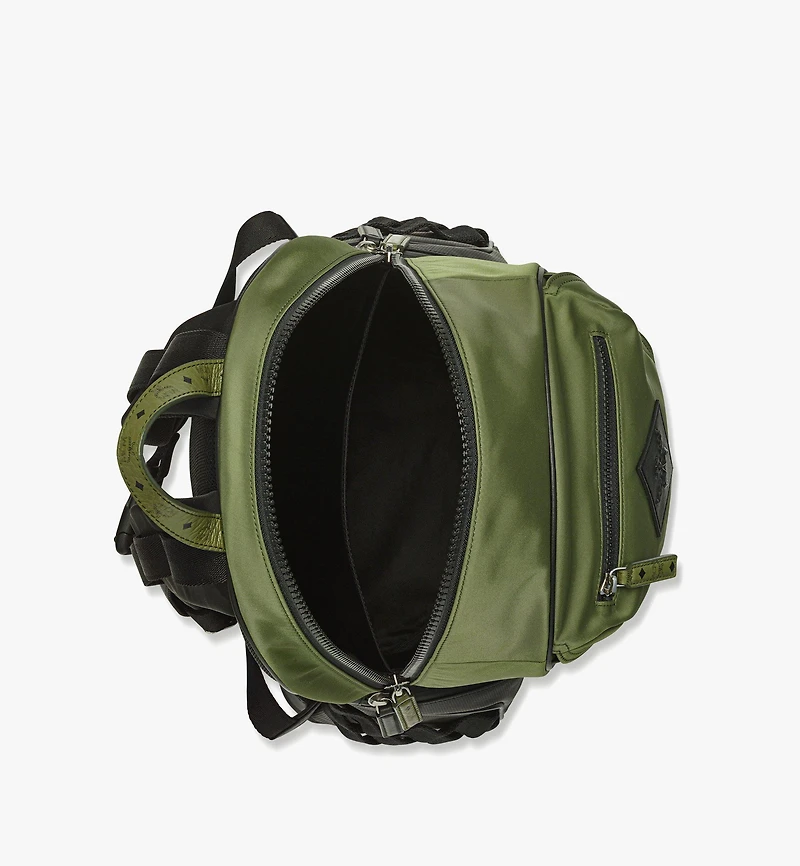 Aren Backpack in ECONYL® and Monogram Print Leather