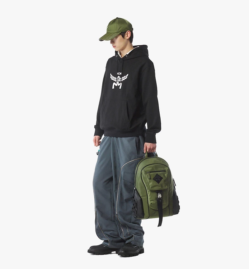 Aren Backpack in ECONYL® and Monogram Print Leather