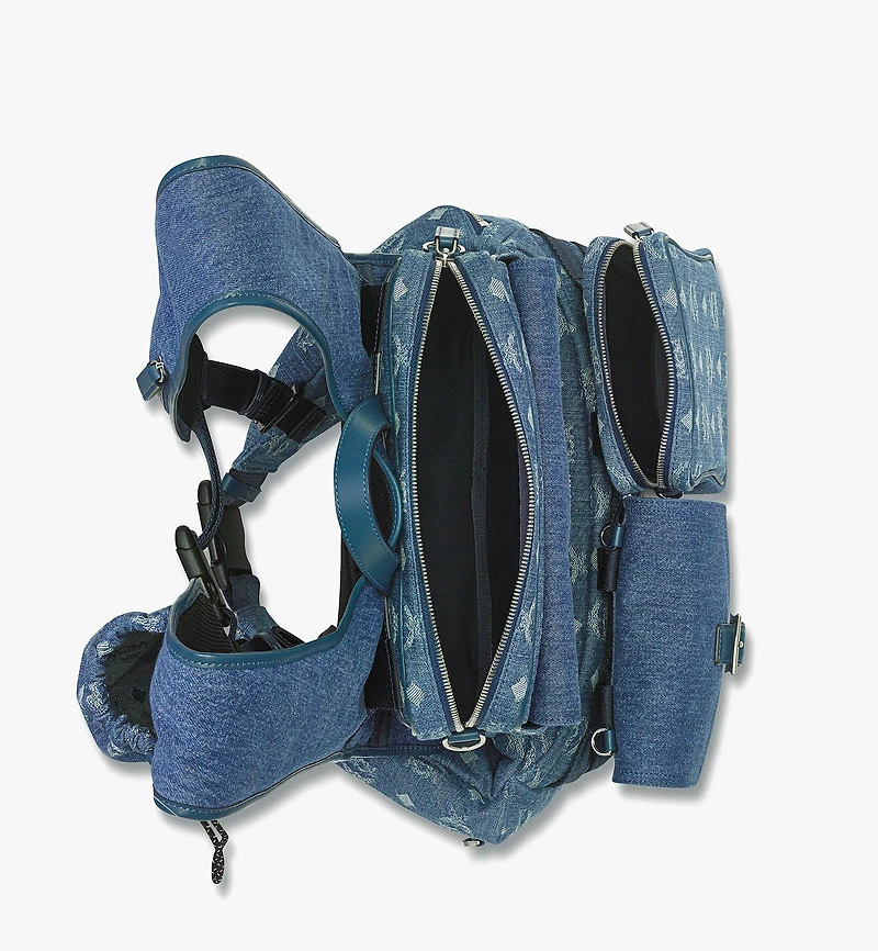 Aren Multi-Backpack in Monogram Denim Jacquard
