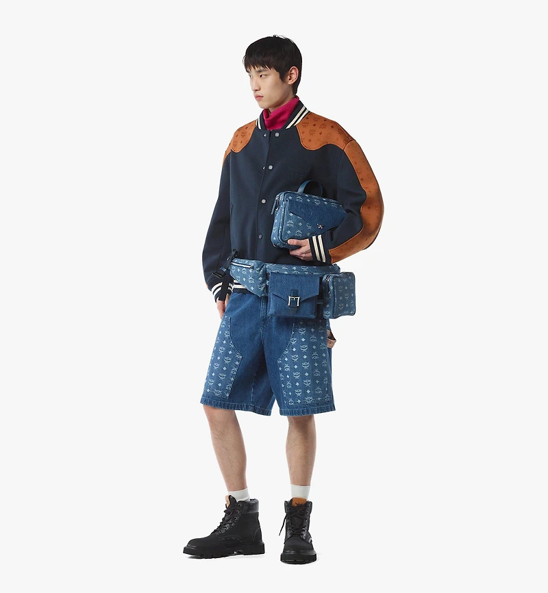 Aren Multi-Backpack in Monogram Denim Jacquard