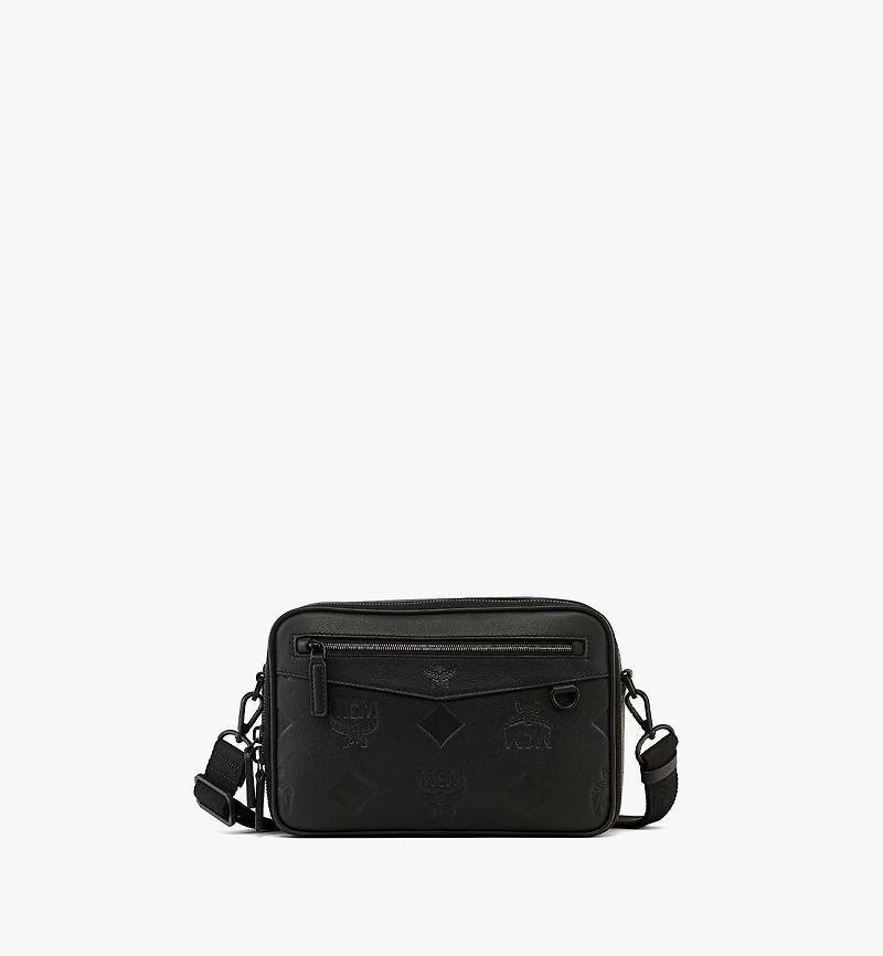 Diamond Camera Bag in Maxi Monogram Leather