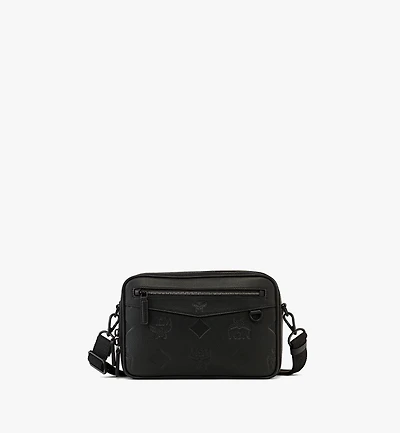 Diamond Camera Bag in Maxi Monogram Leather