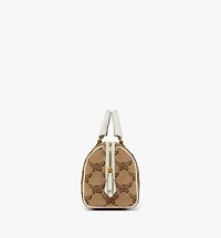 Ella Boston Bag in Lauretos Raffia Jacquard