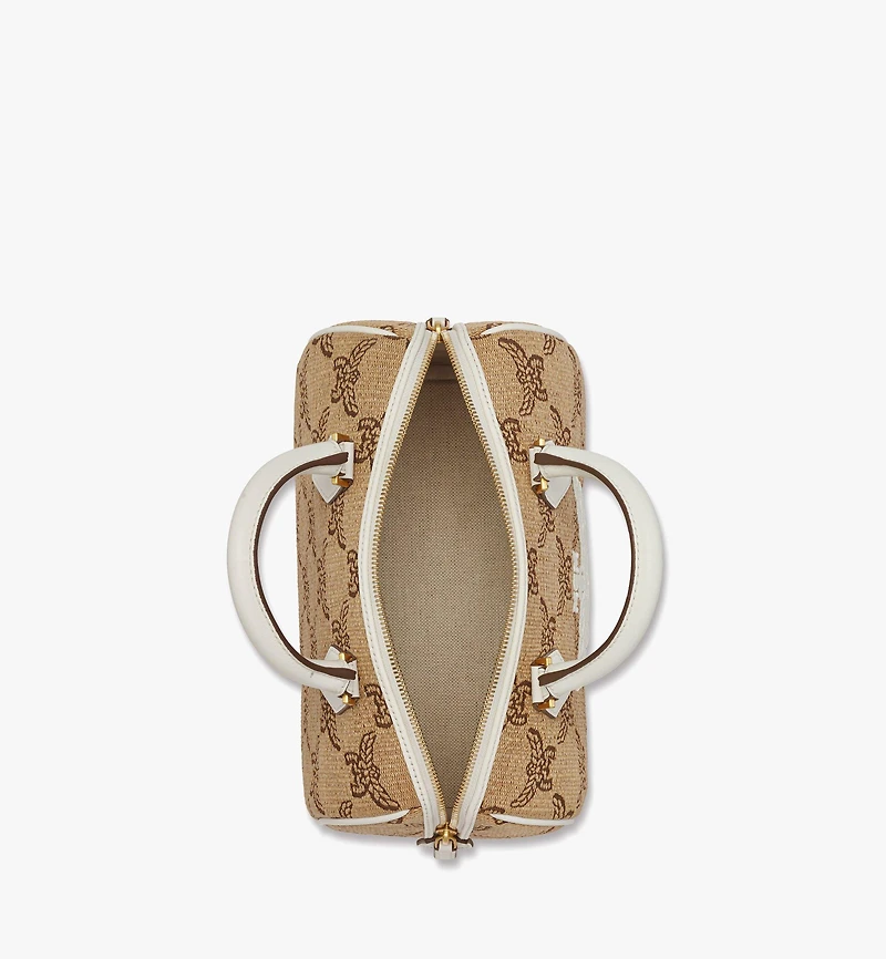 Ella Boston Bag in Lauretos Raffia Jacquard