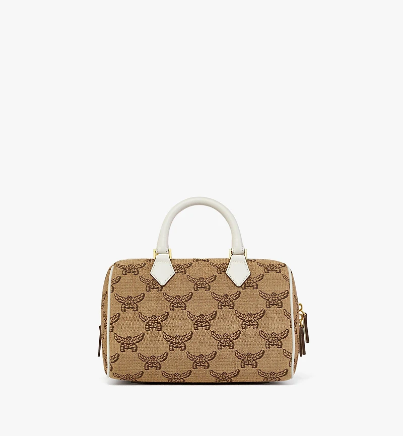Ella Boston Bag in Lauretos Raffia Jacquard
