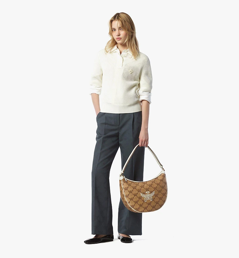 Himmel Ascending Moon Hobo in Lauretos Raffia Jacquard