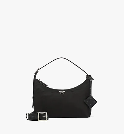 Aren Hobo in Recycled Nylon and Monogram Print Leather