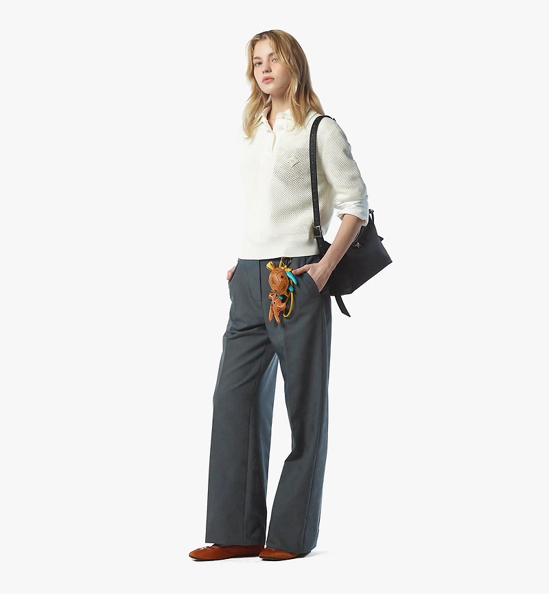 Aren Hobo in Recycled Nylon and Monogram Print Leather
