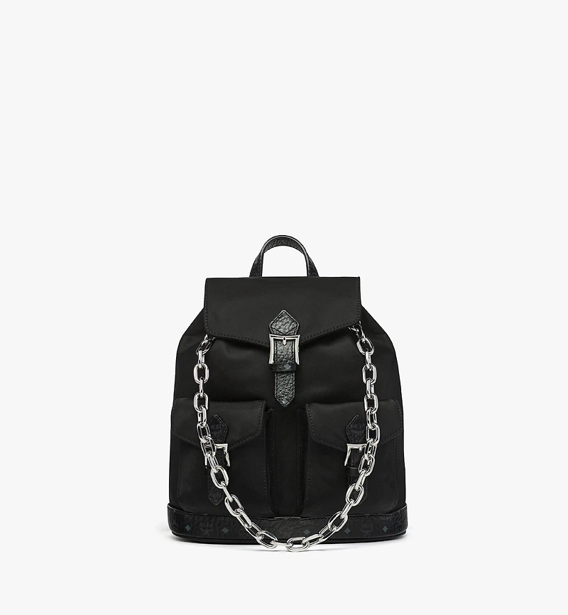 Aren Drawstring Backpack in ECONYL® and Leather
