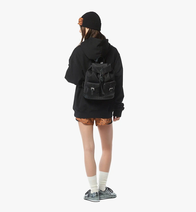 Aren Drawstring Backpack in ECONYL® and Leather
