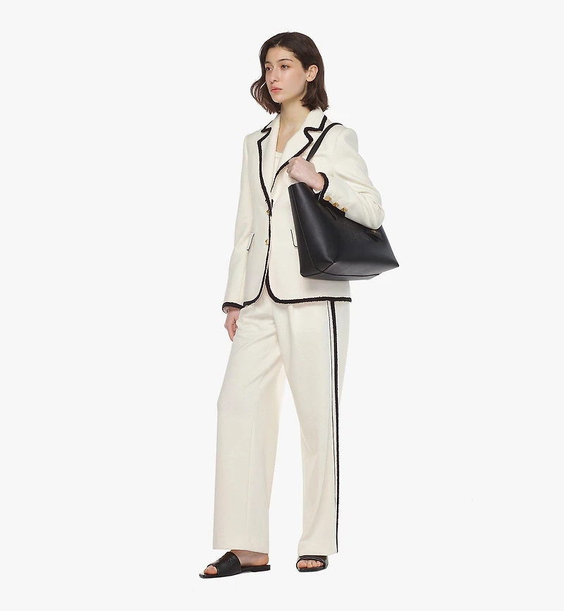 Himmel Shopper in Embossed Logo Leather