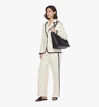 Himmel Shopper in Embossed Logo Leather