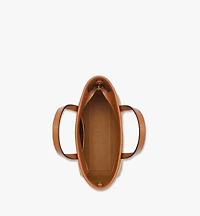 Studded Toni Top-Zip Shopper in Mega Herringbone Visetos