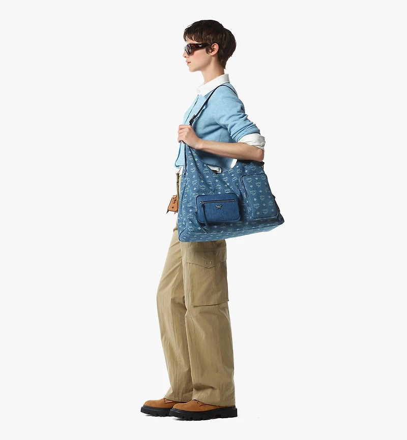 Aren Multi-Shopper in Monogram Denim Jacquard