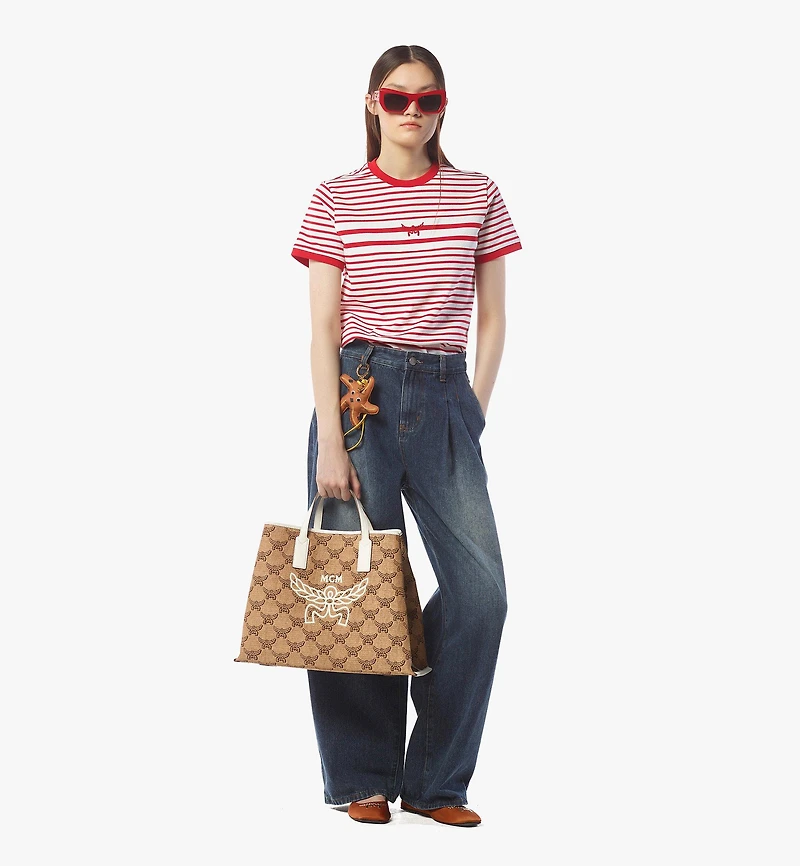 Himmel Shopper in Lauretos Raffia Jacquard
