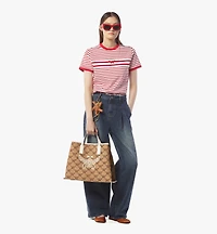 Himmel Shopper in Lauretos Raffia Jacquard
