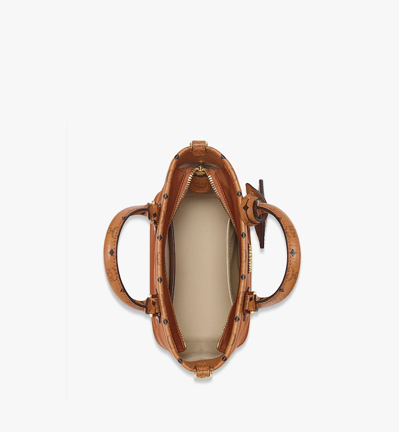 Aren Shopper in Recycled Nylon and Monogram Print Leather