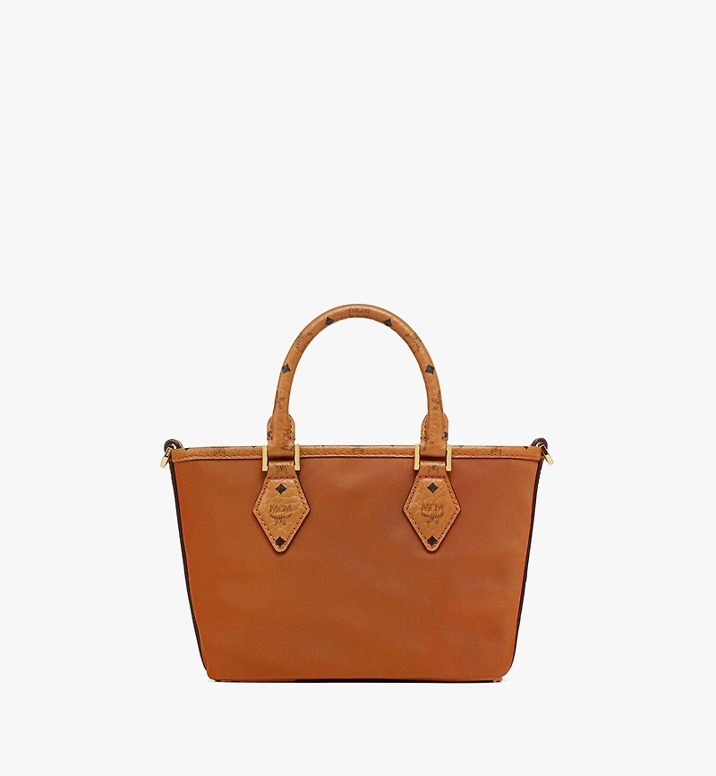 Aren Shopper in Recycled Nylon and Monogram Print Leather