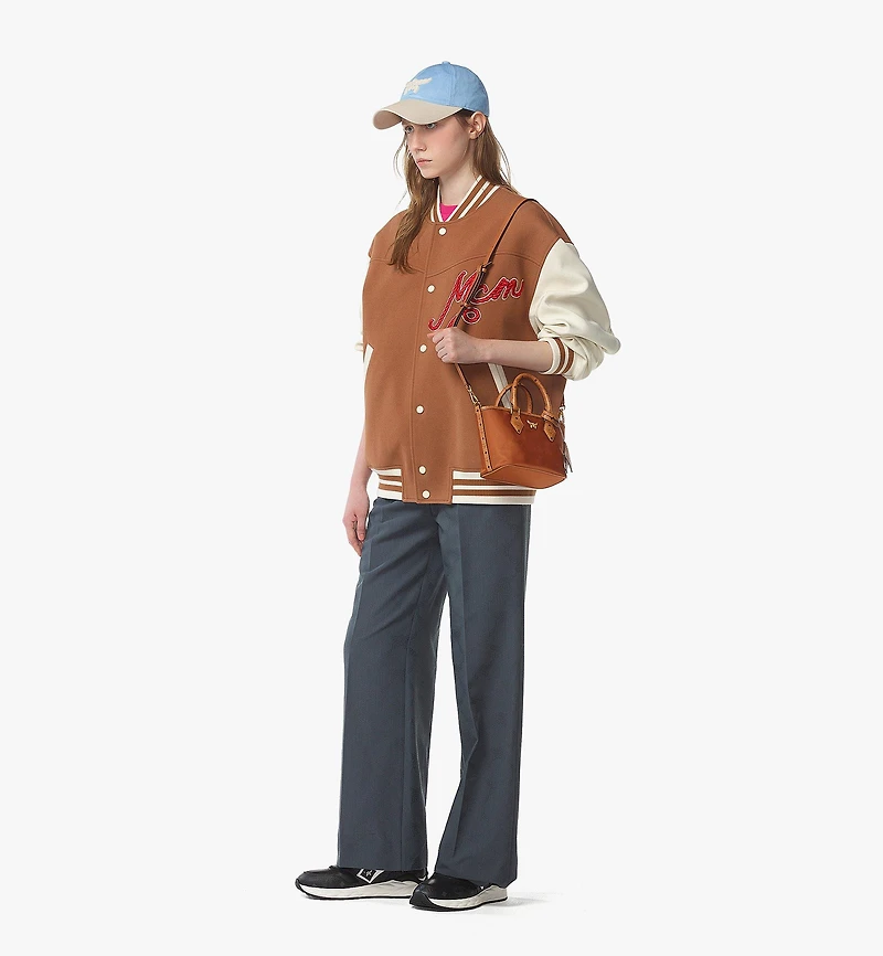 Aren Shopper in Recycled Nylon and Monogram Print Leather