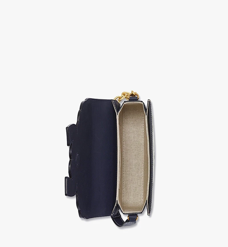Himmel Crossbody in Leather and Laurel Flocking