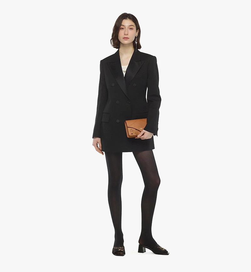 Diamond Shoulder Bag in Visetos Leather Mix