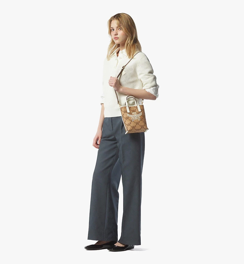 Himmel Crossbody in Lauretos Raffia Jacquard