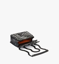 Travia Quilted Shoulder Bag in Crushed Leather