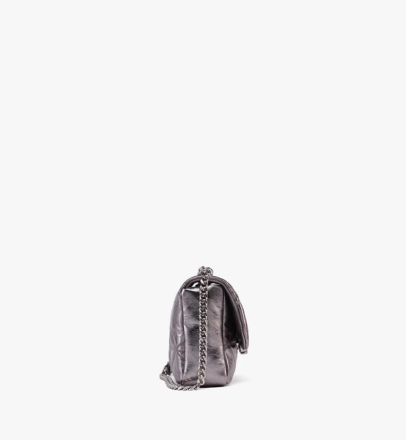 Travia Quilted Shoulder Bag in Crushed Calf Leather