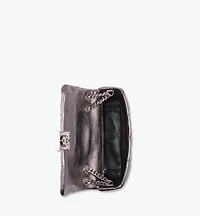 Travia Quilted Shoulder Bag in Crushed Calf Leather