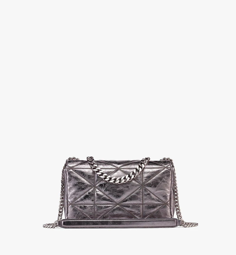 Travia Quilted Shoulder Bag in Crushed Calf Leather