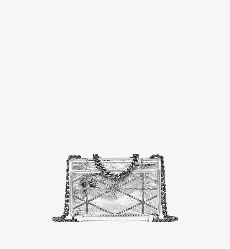 Travia Quilted Shoulder Bag in Crash Calf Leather