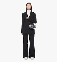 Travia Quilted Shoulder Bag in Crash Calf Leather