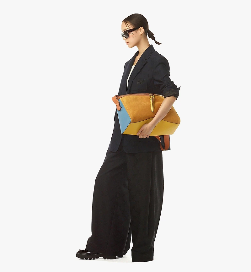 Diamant 3D Shoulder Bag Suede and Calf Leather
