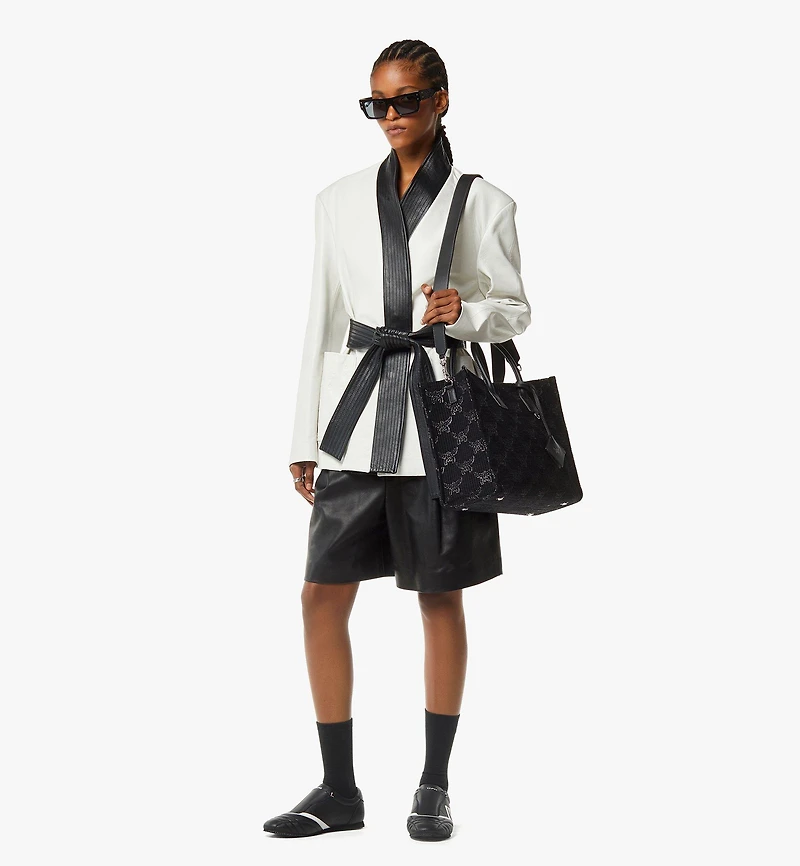 München Tote in Lauretos Lurex Jacquard