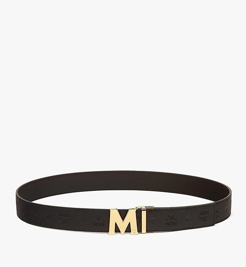 Claus M Reversible Belt 1.75” in Embossed Monogram Leather