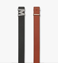 Claus Fluted M Reversible Belt 1.5” Embossed Leather