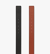 Claus Fluted M Reversible Belt 1.5” Embossed Leather