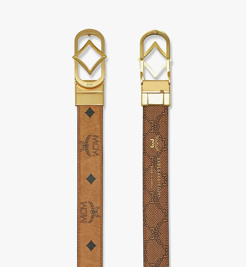 Diamond Buckle Reversible Monogram Belt