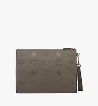 Aren Wristlet Zip Pouch in Maxi Monogram Leather
