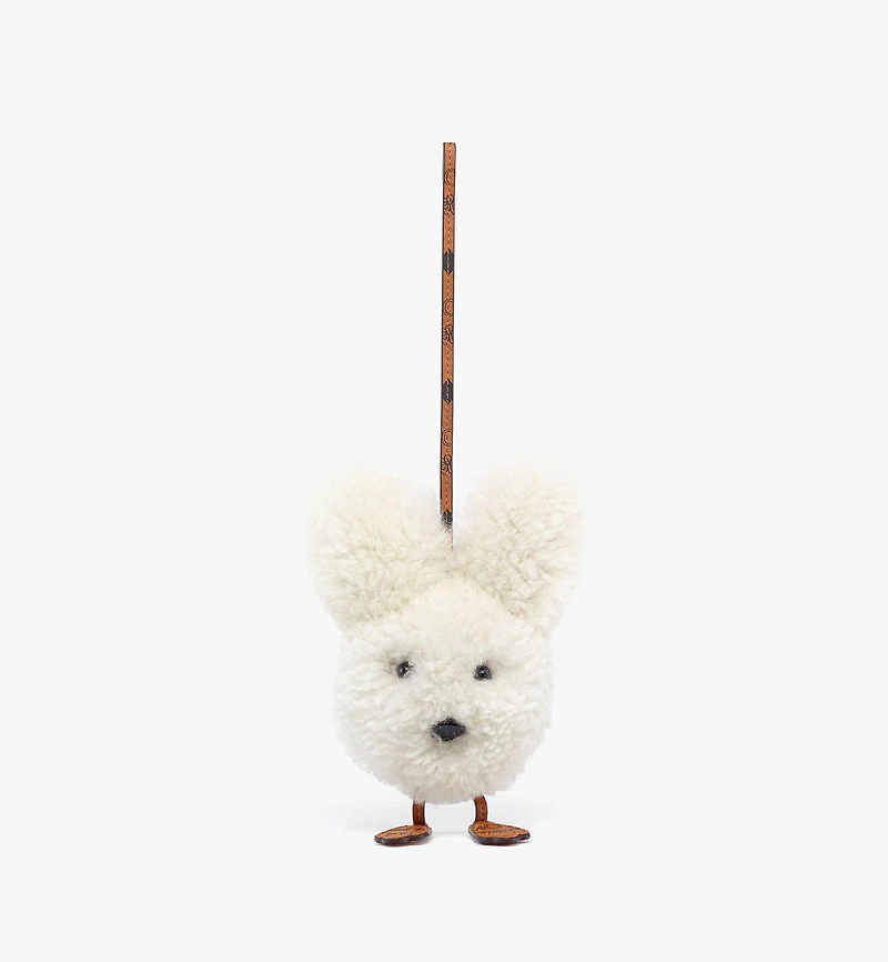 Rabbit Charm in Lamb Fur and Visetos