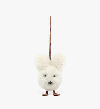 Rabbit Charm in Lamb Fur and Visetos