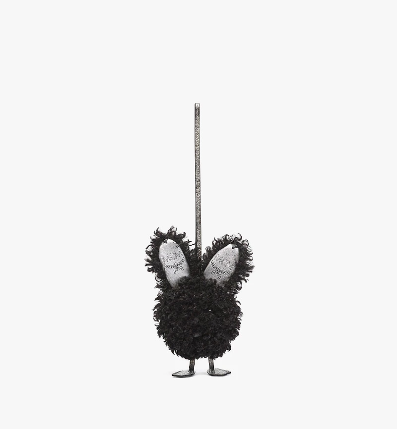 Aren Rabbit Charm in Faux Fur